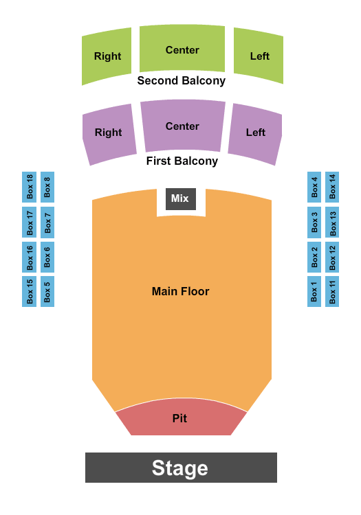 Prairie Home Alliance Theater At Peoria Civic Center A Beautiful Noise Seating Chart